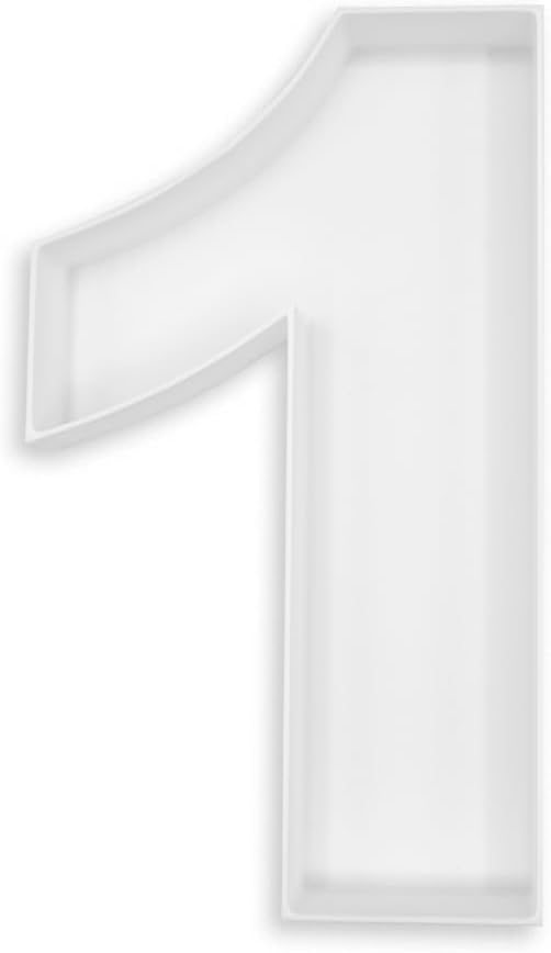 10" Reusable Plastic Box Form Tray Display for Treats, Charcuterie, Cake Pop, Candy, Charcuterie Box, Custom Charcuterie Letters Fillable - Reusable Letter Box - (White Plastic, 1)