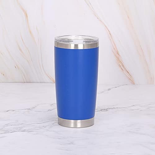 Travel Mug Ice Cup 20 OZ Colourful Tumbler 304 Stainless Steel Double Wall Vacuum Insulated Coffee Mug Wide Mouth Metal Bottle(Dark Blue)