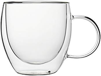Transparent Glass Coffee Cup Milk Whiskey Tea Beer Double Creative Heat Resistant Cocktail Vodka Wine Mug Drinkware Tumbler Cups(401-450ML)