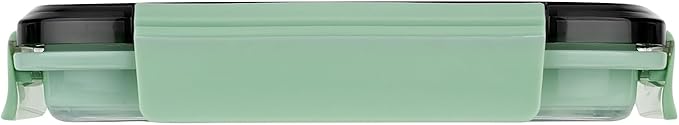 Restaurantware-Fresh Hero 27.2 Ounce Storage Containers, 25 Durable Airtight Food Containers - Microwavable, Freezable, Green Plastic Collapsible Container, Dishwashable, With Vented Lids