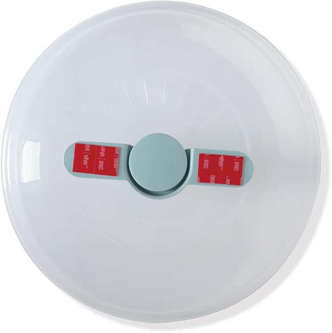 Nordic Ware Microwave Up & Away-Easy Stow - 11-inch Food Safe Lid, Plate Cover with Steam Vents, Anti-Splash Microwave Lid, Contains Moisture, Space-Saving Storage Bracket included