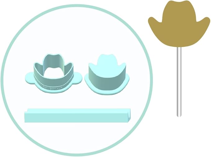 Cowboy Hat Cake Pop Mold | Deluxe Cutter, Popper, and Tray Option (Single Cutter/Popper with Tray)