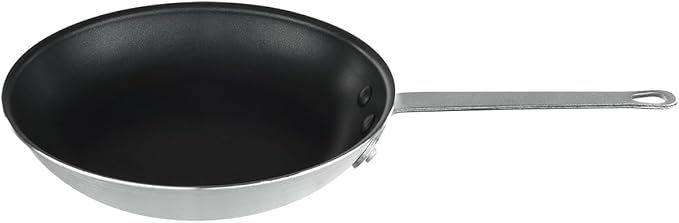 Chef Approved 10" Non-Stick Fry Pan | Fry Sauté Steak Pan Skillet with Firm Grip Riveted Handle for Kitchen Restaurant Diner Catering | Gas Oven Ceramic Cooktop Compatible | Hand Wash Only, Aluminum