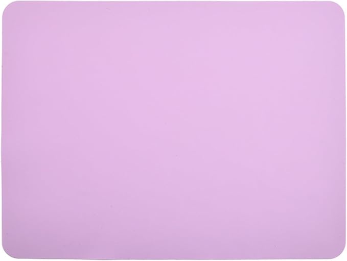 Silicone Placemat Food-Grade Non-Slip Waterproof Dining Stain Table Mat Heat Dishwasher Safe(Lavender)