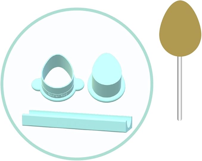 Standard Easter Egg Cake Pop Mold | Options: Cutter, Popper, Multi Popper and 9in Tray (Single Cake Pop Mold with Tray)