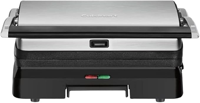 Cuisinart GR-11 Griddler 3-in-1 Grill and Panini Press, Silver