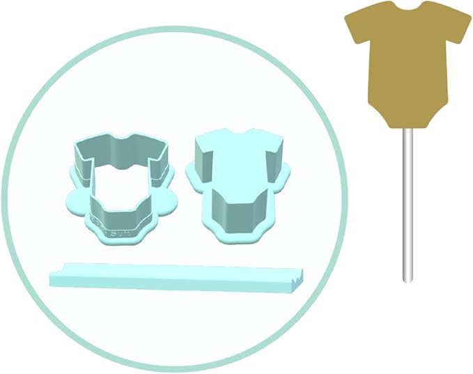 Baby Body Suit Cake Pop Mold | Deluxe Cutter, Popper and Tray Options (Single Cutter/Popper with Tray)