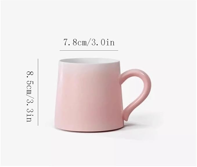 Mugs Mellow Aroma Coffee Mug with Lid Office Tea Water Cup Dormitory Breakfast Cereal Mug 12.3oz Pink Milk Tea Cup for Latte, Hot Tea, Milk
