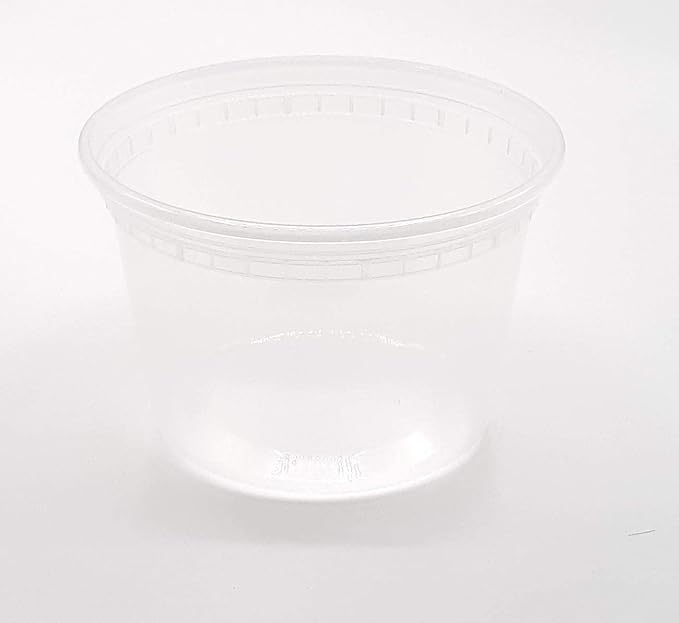 RiverBlue Deli Food Storage Containers With Lids 16 oz. /Freezer Safe/Microwaveable/Meal Prep/Airtight Lids/Take Out/Disposable/Leak Proof/Buffets/Stackable (24 PACK) Extra Hard Plastic.