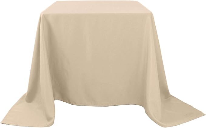 Efavormart 90" Nude Wholesale Linens Polyester Square Linen Tablecloth for Kitchen Dining Catering Wedding Birthday Party Events