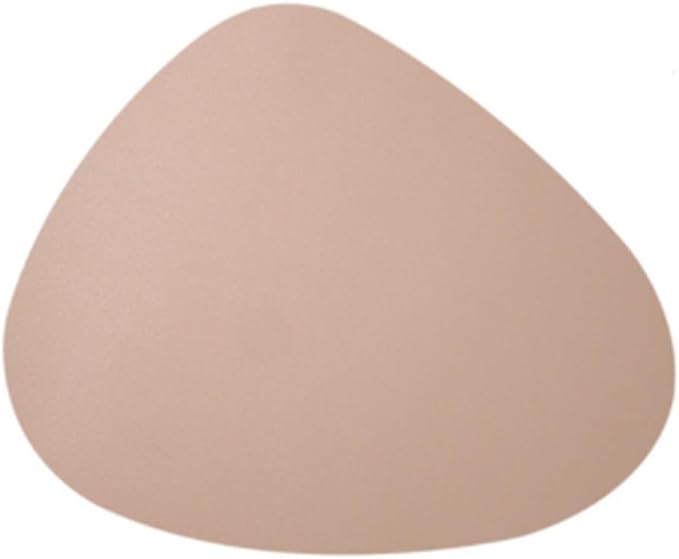 Leather Droplet Shape Mat Coaster Solid Color Heat Coffee Placemat Minimalist Non-Slip Table Mat Kitchen Accessories(Milk Tea Color)
