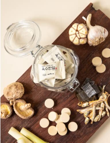 HaeTongryeong Freeze-dried, Deep Taste Coin Stock 100g(4g x 25pcs, 0.22lb, 3.52oz), Korean Broth, Soup base, 육수한알, 진한맛