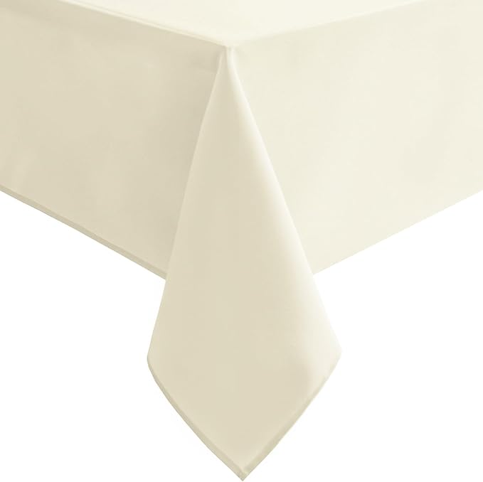 Hiasan Champagne Tablecloth for Rectangle Tables - Waterproof Washable Polyester Fabric Table Cloth for Buffect Dining Birthday Party, 54 x 108 Inch