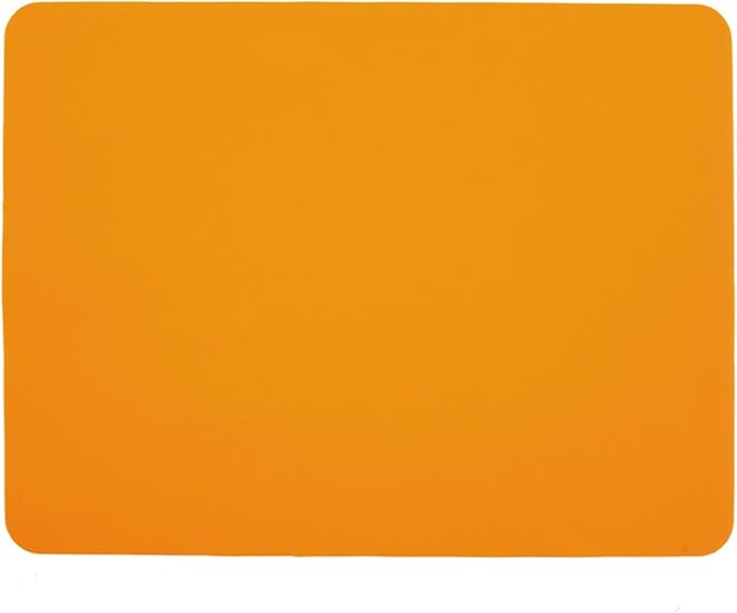 Silicone Placemat Food-Grade Non-Slip Waterproof Dining Stain Table Mat Heat Dishwasher Safe(Orange)