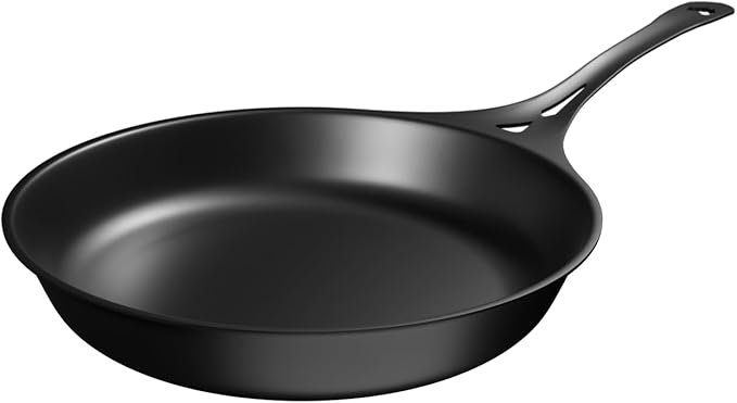 SOLIDTEKNICS AUS-ION 11-inch Lightweight Iron Skillet - Pre-Seasoned, Ideal for Frying, Grilling, Baking - All-Purpose Cookware for Stovetop, Oven, BBQ, Campfire - Australian Kitchen Essential