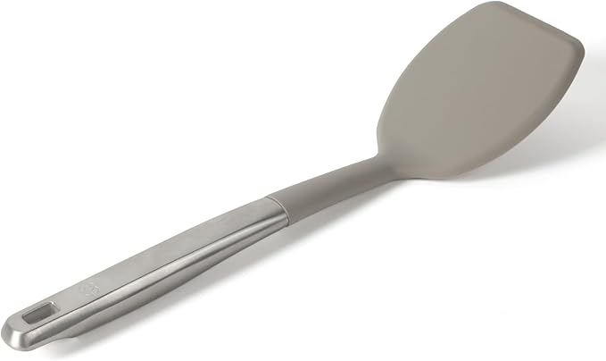 Calphalon Prime Stainless Steel Turner W/Taupe Sillicone Head