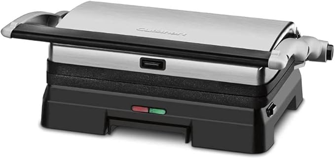 Cuisinart GR-11 Griddler 3-in-1 Grill and Panini Press, Silver