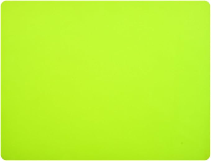 Silicone Placemat Food-Grade Non-Slip Waterproof Dining Stain Table Mat Heat Dishwasher Safe(Green)