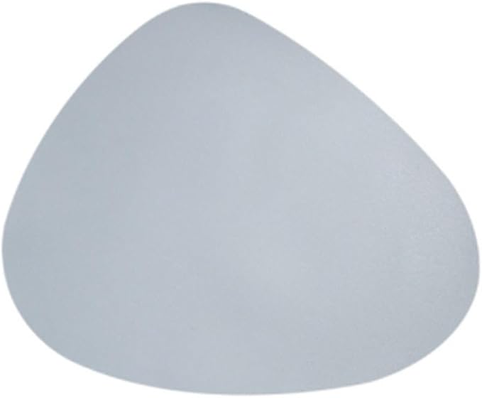 Leather Droplet Shape Mat Coaster Solid Color Heat Coffee Placemat Minimalist Non-Slip Table Mat Kitchen Accessories(Gray)