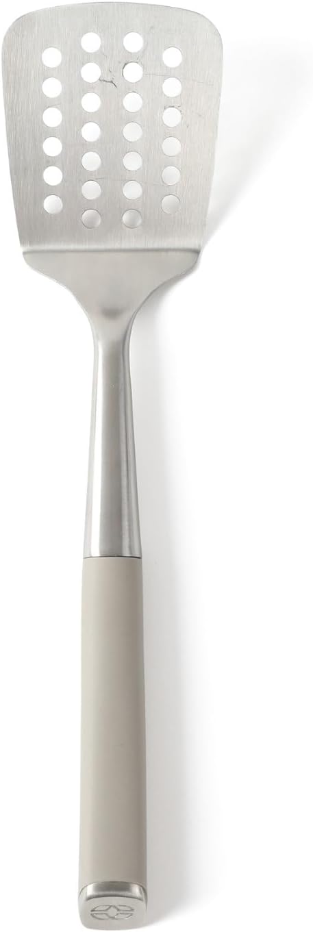 Calphalon Edge Stainless Steel Slotted Turner - Taupe