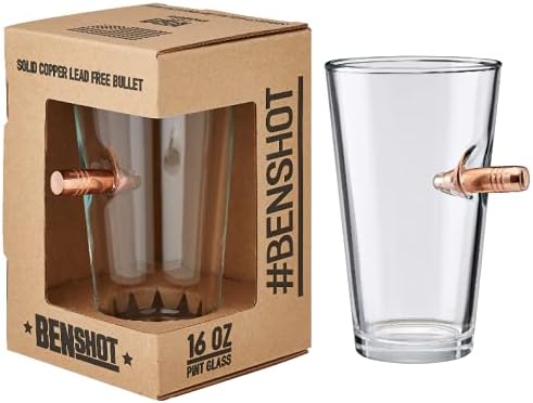 BenShot [set of 2] The Original Bullet Beer Glass | Made in the USA