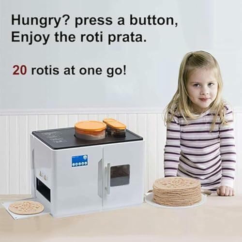 1800W Roti Chapati Maker - Fully Automatic Bread Machine for Home Use, Bakes 8 Perfect Flatbreads Effortlessly, Ideal for Quick & Easy Indian Cooking