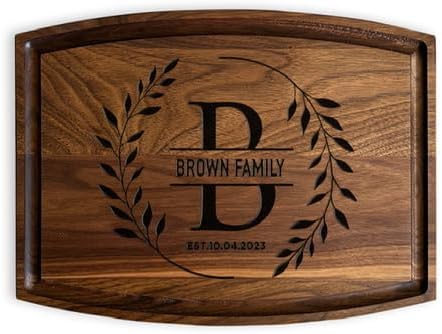 Personalized Cutting Boards Wood Engraved – Lovely Birthday, Anniversary, Bridal Shower, Wedding Present – Christmas gift- House warming gift for couple- Master Grill- Dad-US Handmade