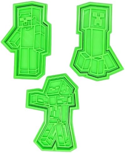 Creeper Block Square Video Game Cookie Cutter & Stamp