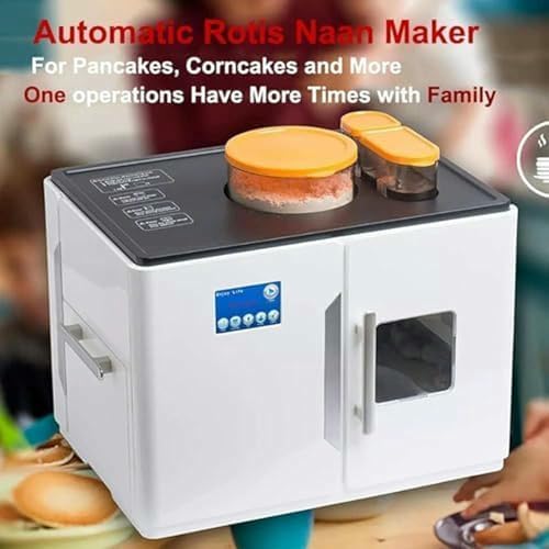 1800W Roti Chapati Maker - Fully Automatic Bread Machine for Home Use, Bakes 8 Perfect Flatbreads Effortlessly, Ideal for Quick & Easy Indian Cooking