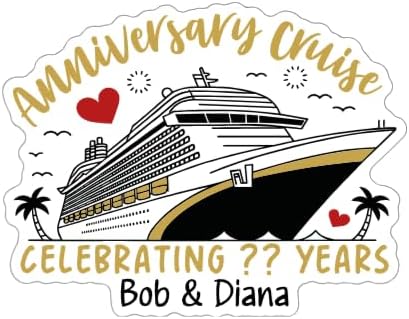 Anniversary Cruise Door Magnet Sign, Princess Personalized Cruising Custom Keepsake Refrigerator, Special Cruise Memories Cabin Stateroom