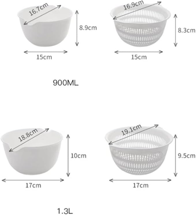 JSEIAJB Washing Basin Vegetable Draining Basket Vegetable Water Filter Basket Kitchen Washing Basket(900ML)