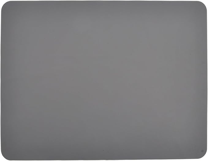 Silicone Placemat Food-Grade Non-Slip Waterproof Dining Stain Table Mat Heat Dishwasher Safe(Dark Grey)