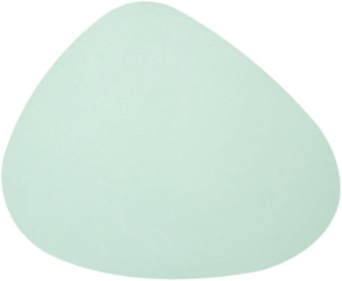 Leather Droplet Shape Mat Coaster Solid Color Heat Coffee Placemat Minimalist Non-Slip Table Mat Kitchen Accessories(Cyan)