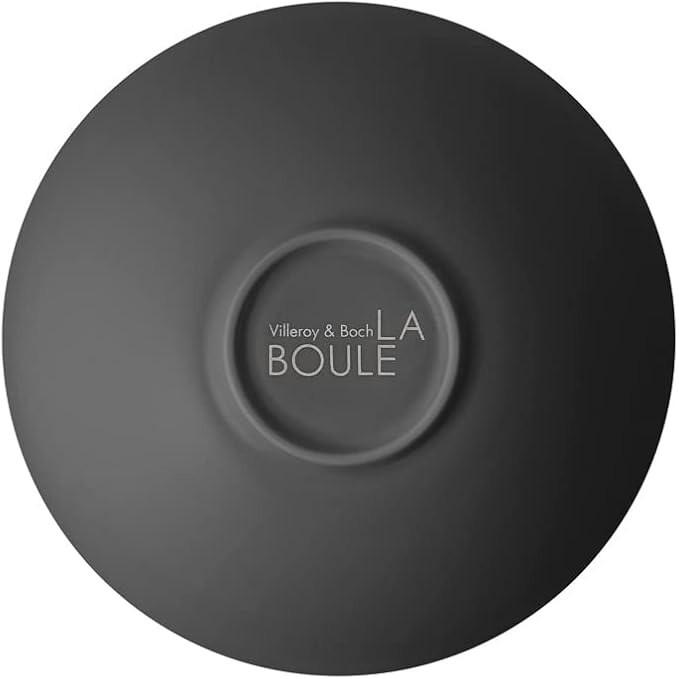 Villeroy & Boch Iconic Collection La Boule, 7-Piece Dinnerware Set for 2, Premium Porcelain, Made in Germany, Dishwasher Safe, 9.5 x 9 in, Black