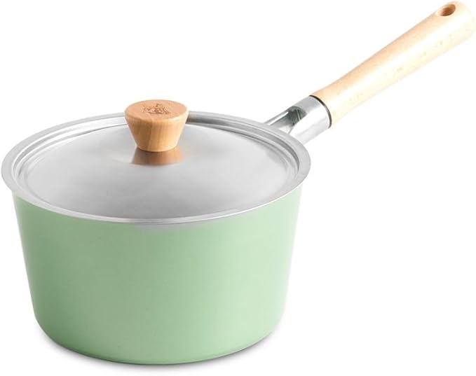 Nordic Ware Cardamom Ceramic Nonstick 3 Quart Saucepan with Lid
