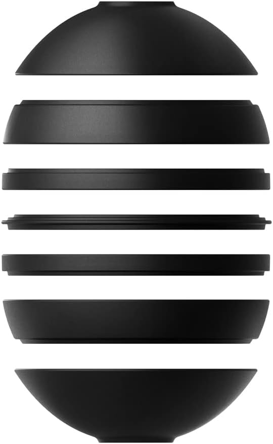 Villeroy & Boch Iconic Collection La Boule, 7-Piece Dinnerware Set for 2, Premium Porcelain, Made in Germany, Dishwasher Safe, 9.5 x 9 in, Black