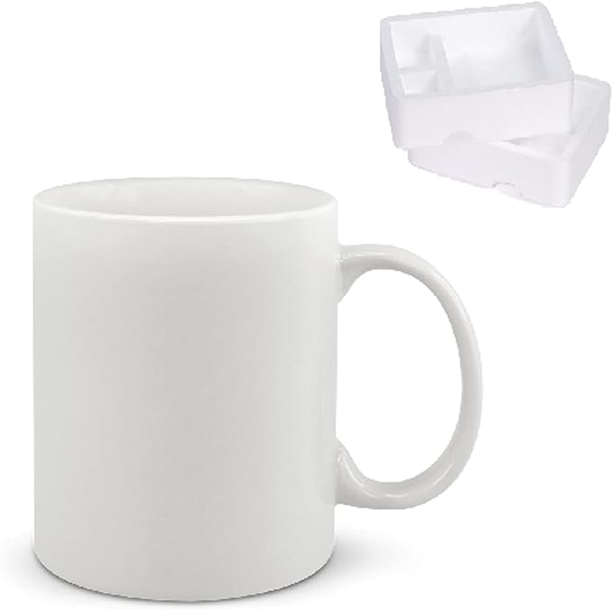Ceramic Mug DIY Photo Heart Shape Handle Color Inside and Color Hand Cup Customized Pictures Logo Name Text Creative Cut Gifts(Round Handle-1)