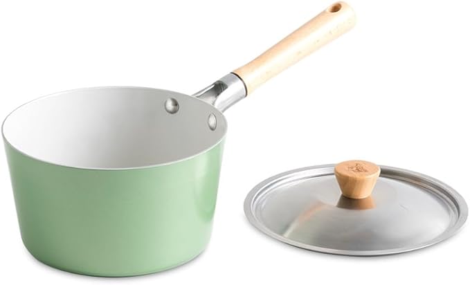 Nordic Ware Cardamom Ceramic Nonstick 3 Quart Saucepan with Lid
