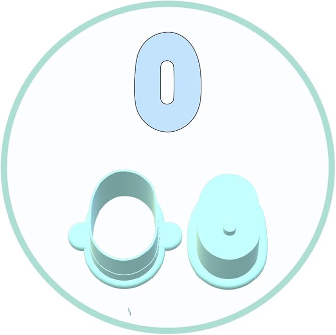Number Cake Pop Mold with Embosser | Deluxe Cutter and Popper (Number 0 Cake Pop Mold)