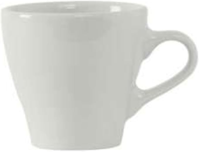 Tuxton China BPF-0308 Cappuccino Cup, 3 oz., 2-1/2" Diameter x 2-3/8"H, Microwave and Dishwasher Safe, Oven Proof, Fully Vitrified, DuraTux, Europa, Porcelain White, Pack of 24