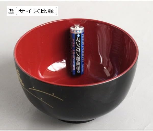 JapanBargain 2989, Japanese Plastic Soup Bowls, Bunny and Moon Pattern, 4.25-Inch Rice & Cereal Bowls, Lacquer Finish, Made in Japan, 2 Pack