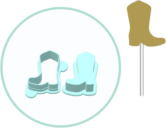 Cowboy Boot Cake Pop Mold | Deluxe Cutter, Popper (Single Cake Pop Mold)
