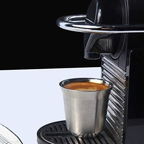 80ml 160ml Set of 2, Espresso Mugs Double Wall Stainless Steel Espresso Cups Set,Insulated Coffee Mugs Last for Years Easy Clean(80ml 2PCS Red)