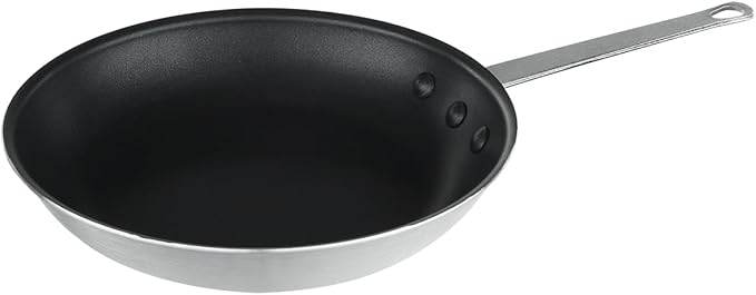 Chef Approved 10" Non-Stick Fry Pan | Fry Sauté Steak Pan Skillet with Firm Grip Riveted Handle for Kitchen Restaurant Diner Catering | Gas Oven Ceramic Cooktop Compatible | Hand Wash Only, Aluminum
