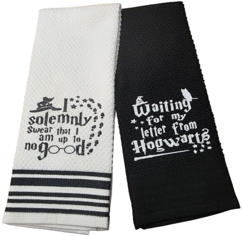 Harr* Potter Kitchen Decoration/Harry Potte* Kitchen Towels/H Potte* Bathroom Towel Set (Black and White)