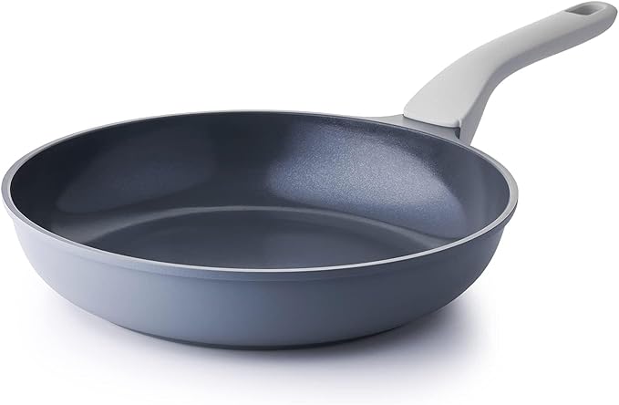 PRICUSIS Nonstick Ceramic Frying Pan, 8/10/12 Inch Non Toxic Skillet, Egg & Omelet & Chef's Pan, Induction Compatible & Oven Safe, Dishwasher Safe,PTFE PFAS & PFOA Free (8 Inch, Gray)