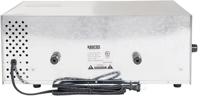 Kratos Commercial Countertop Pizza Oven | Stainless Steel Electric Pizza/Snack Oven with Timer | Fits 12" Pizzas, 120V, 1450 Watts | For Commercial and Home Use (29M-004)
