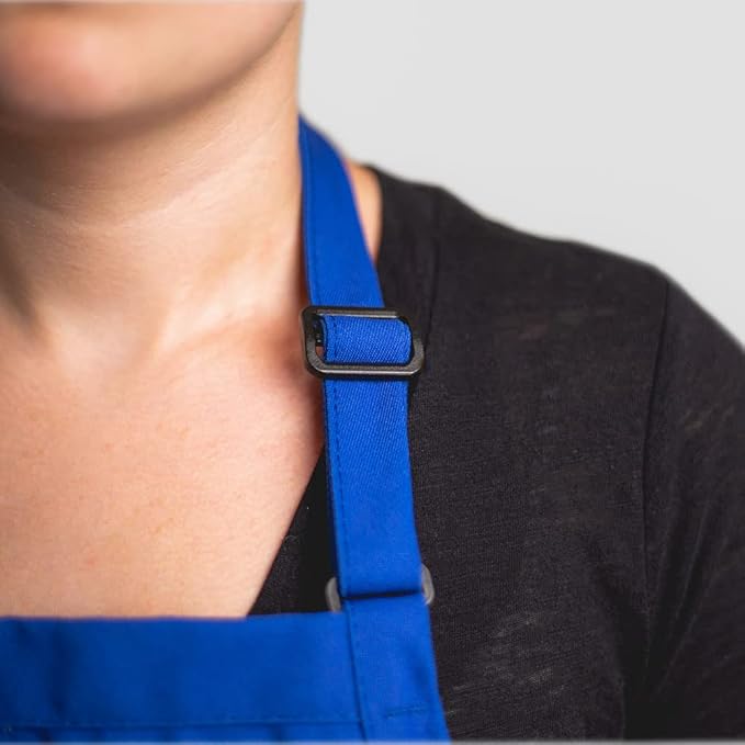 Personalized Adult Apron for Dad, Men Women Embroidered Head Chef Design Customizable 2 Pocket Apron