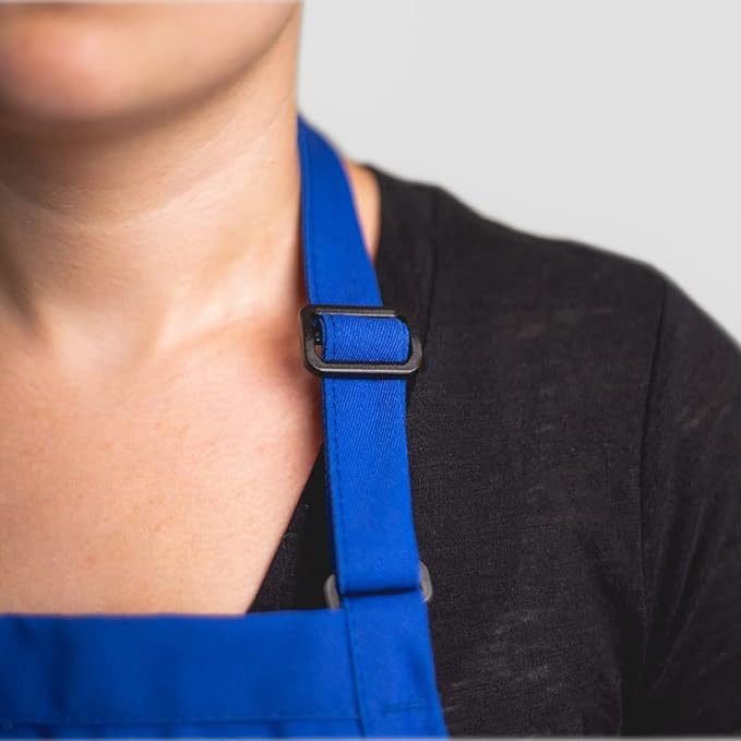Personalized Adult Apron for Dad, Men Women Embroidered Head Chef Design Customizable 2 Pocket Apron