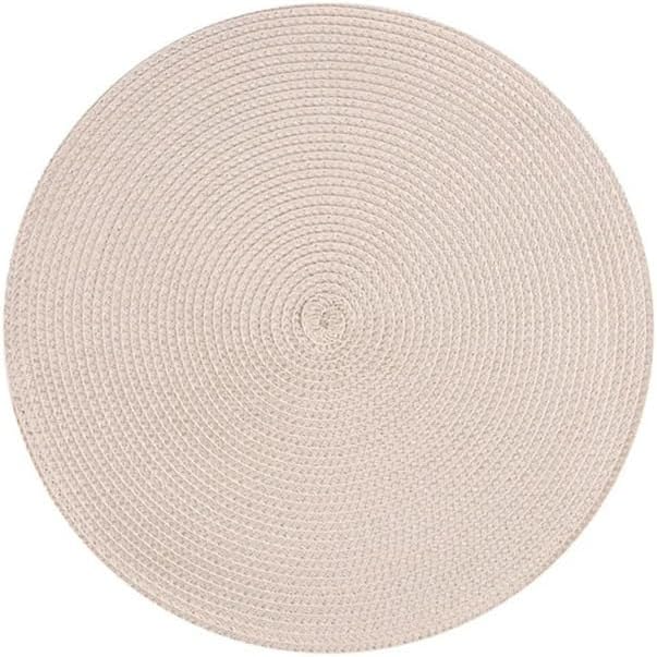 Round Woven Table Mat 34 Cm Table Mat Woven Washable Non-Slip Table Mat